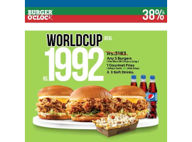 Burger O'Clock World Cup Deal for Rs.Rs.1992/-image-1540
